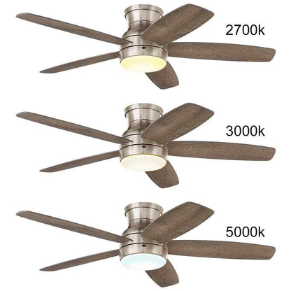 Home Decorators Ashby Park 44 in. LED Brushed Nickel Ceiling Fan w/ Light Kit