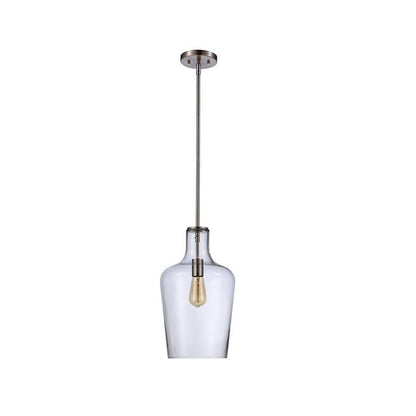 Bel Air Lighting 1-Light Brushed Nickel Hanging Kitchen Pendant Light