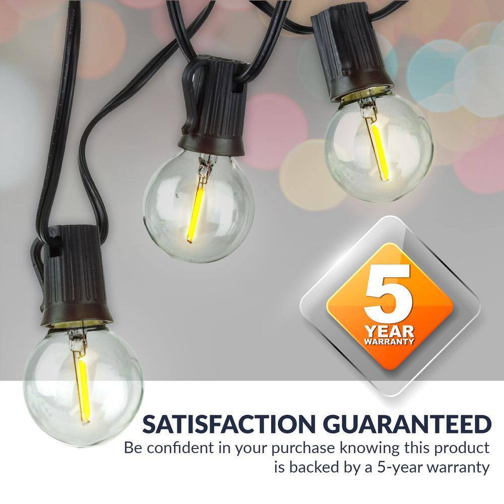 Newhouse Lighting Indoor/Outdoor 25 ft. Plug-In Globe Bulb LED String Lights