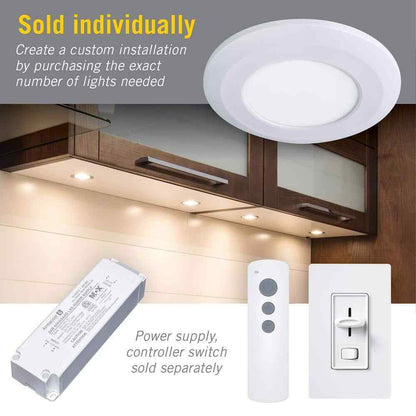 Armacost Lighting Wafer Thin Soft White LED Puck Light Polished Chrome Finish