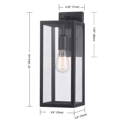 Globe Electric Bowery 1-Light Bronze Hardwired Outdoor Indoor Wall Lantern Sconc
