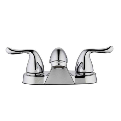 Glacier Bay Constructor 4 in. Centerset 2-Handle Low-Arc Bathroom Faucet Chrome