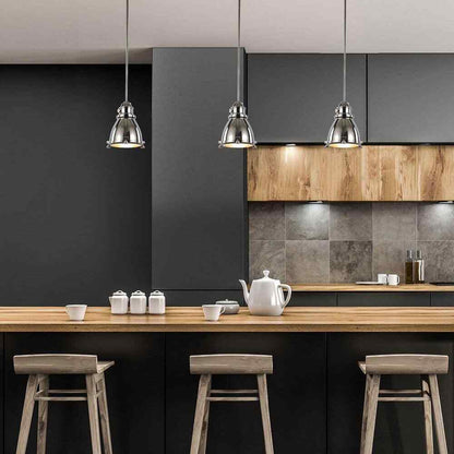 Bel Air Lighting Performance 1-Light Polished Nickel Mini Pendant Light Fixture