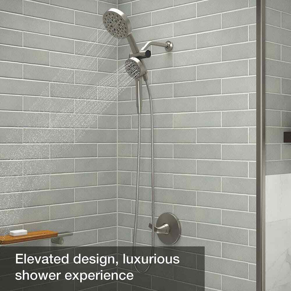 KOHLER Viron Dual Fixed and Handheld Shower Head in Vibrant Brushed Nickel