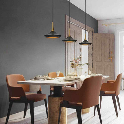LNC Modern Black and Brass Kitchen Island Pendant Lighting Hanging Chandelier