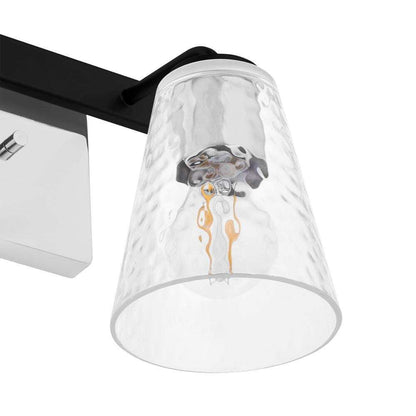 Home Decorators Westbrook 2-Light Matte Black Modern Bathroom Vanity Light