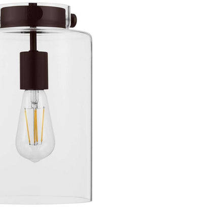 Hampton Bay Mullins 6.75 in.1-Light Oil Rubbed Bronze Mini Pendant Hanging Light