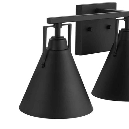 Home Decorators Insdale 3-Light Matte Black Modern Industrial Vanity Light