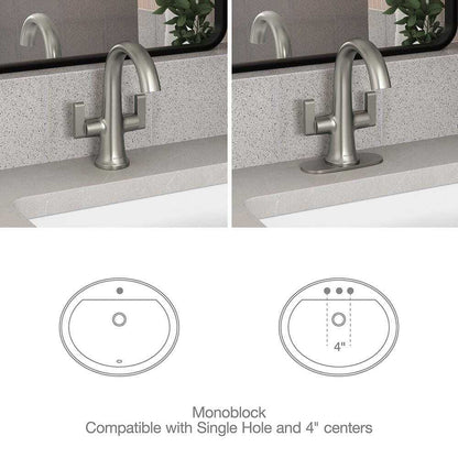 KOHLER Setra Single Hole 2-Handle Monoblock Bathroom Faucet in Brushed Nickel