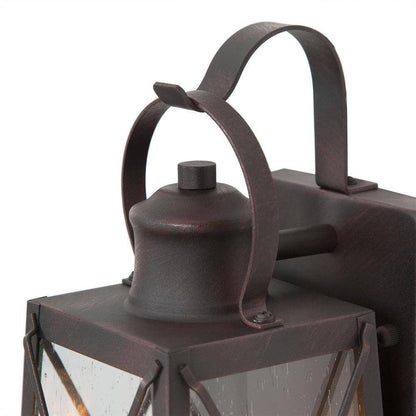 LNC Craftsman 1-Light Rusty Bronze Outdoor Wall Lantern Sconce 2-Pack