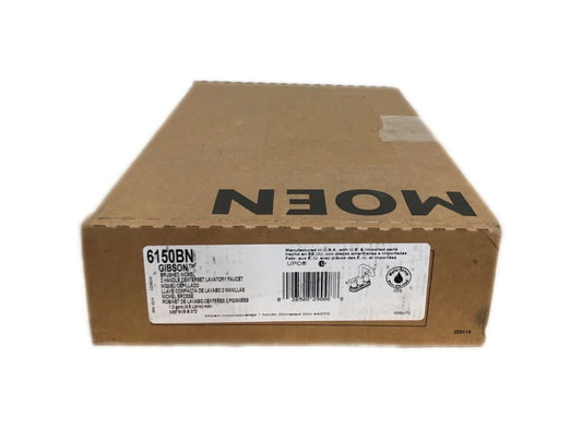 MOEN Gibson 4 in. Centerset 2-Handle High-Arc Bathroom Faucet w/ Pop-Up Assembly