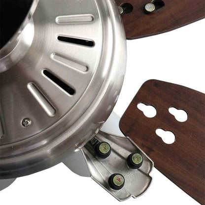 Hampton Bay Hollis 52 in. Indoor LED Brushed Nickel Dry Rated Ceiling Fan