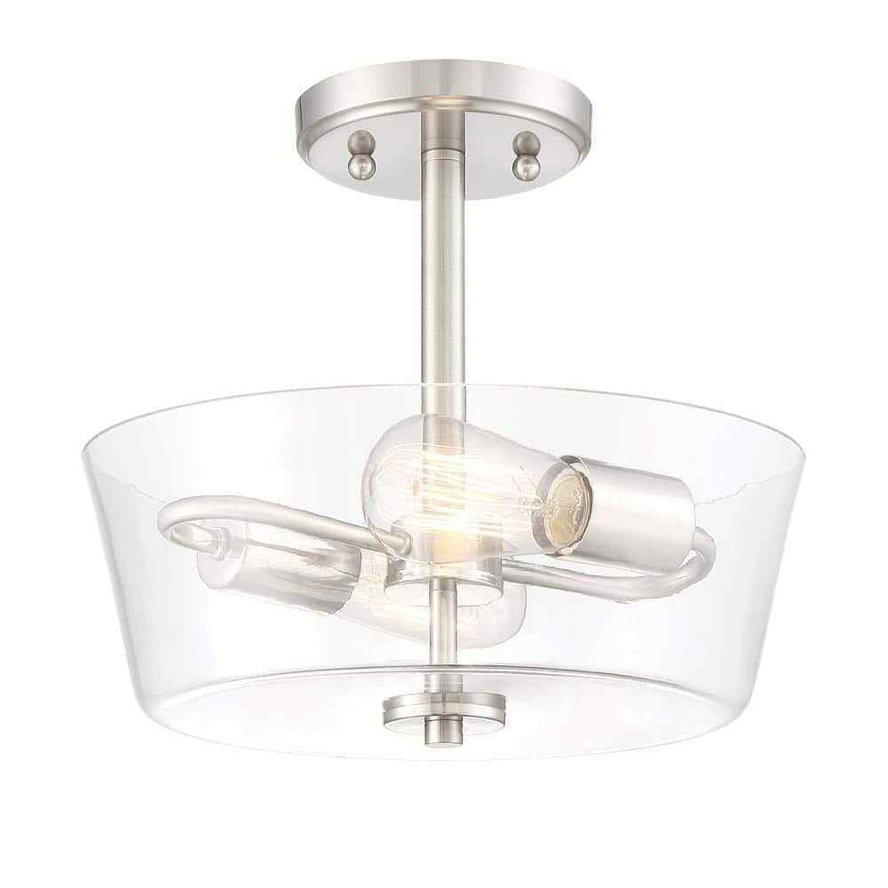 KOHLER Rubicon 4 in. Centerset Double Handle Bathroom Faucet in Brushed Nickel