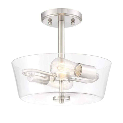 KOHLER Rubicon 4 in. Centerset Double Handle Bathroom Faucet in Brushed Nickel