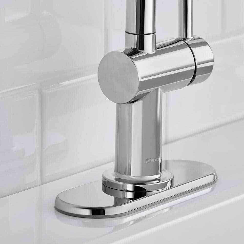Glacier Bay Dorind Single Hole Single-Handle Deck Mount High-Arc Bathroom Faucet