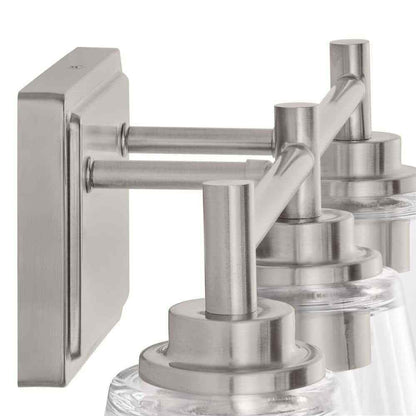 Hampton Bay Wakefield 22.5 in. 3-Light Brushed Nickel Bath Vanity Light