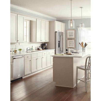 Hampton Bay Mullins 6.75 in. 1-Light Brushed Nickel Mini Pendant