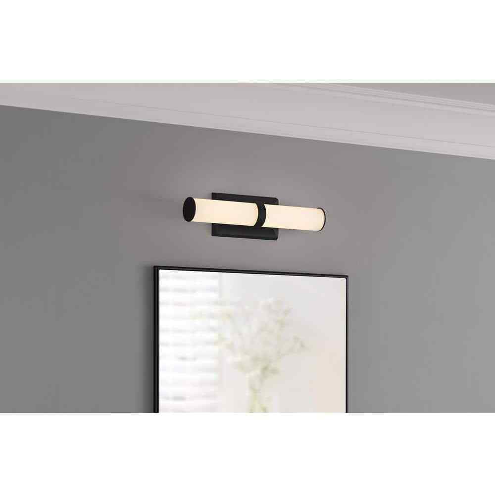 Home Decorators Rolande 16 in. Coal 1-Light LED Bathroom Vanity Light Bar 25837