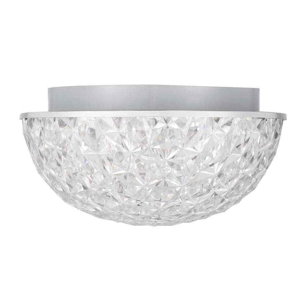 Home Decorators Ellis Place Chrome LED Round Flush Mount Modern Ceiling Light