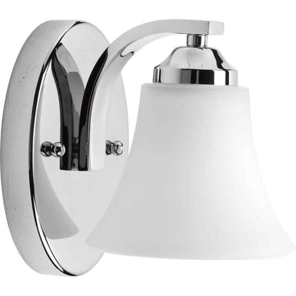 Progress Lighting Adorn 1-Light Polished Chrome Etched Glass Bath Vanity Light