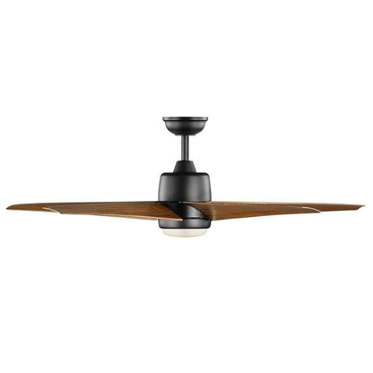 Hampton Bay Mena 54 in. White LED Indoor/Outdoor Matte Black Ceiling Fan