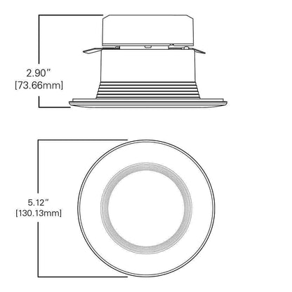 Halo 4 in. White Integrated LED Recessed Ceiling Light Trim RL4099S1EWHR