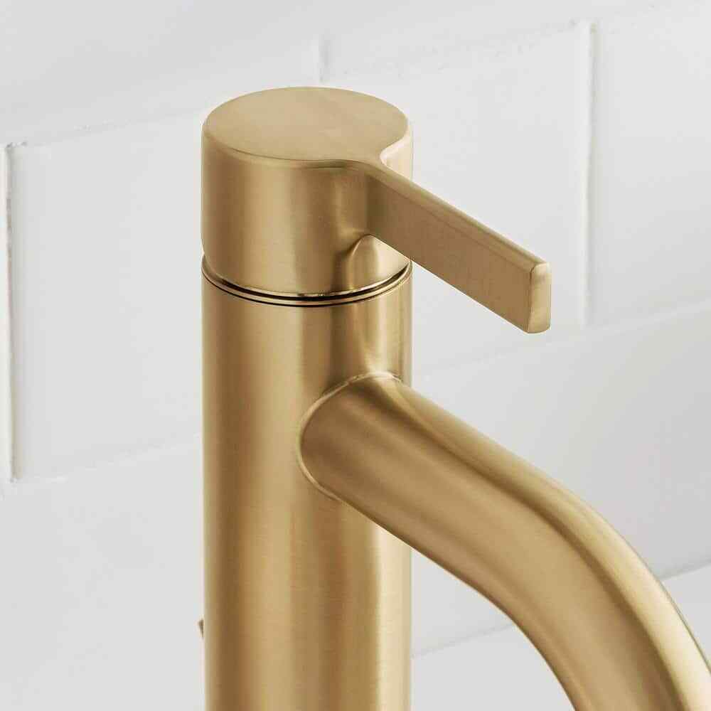 Glacier Bay Ryden Single Hole Single-Handle Bathroom Faucet in Brushed Gold