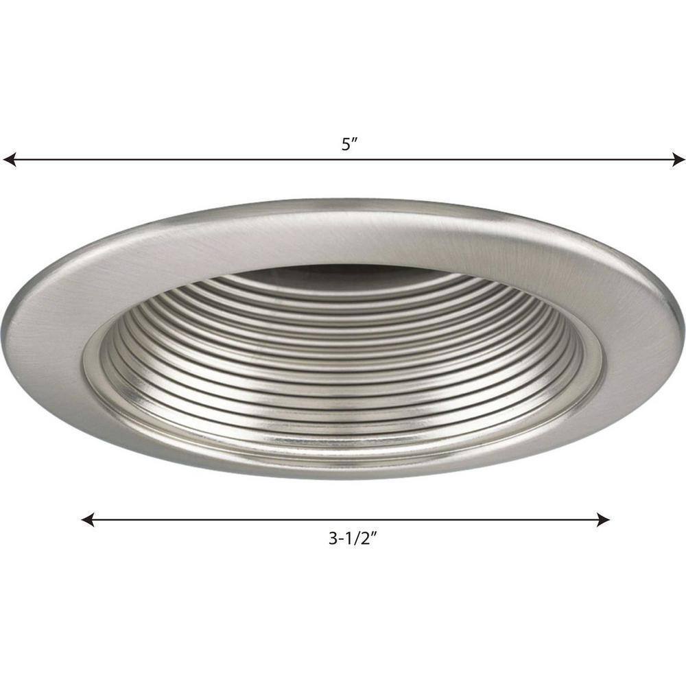 Progress Lighting Progress Lighting 4 in. Brushed Nickel Recessed Baffle Trim