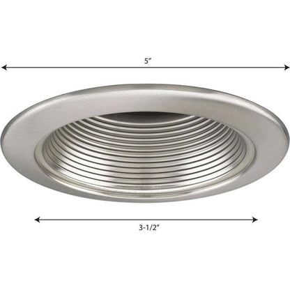 Progress Lighting Progress Lighting 4 in. Brushed Nickel Recessed Baffle Trim