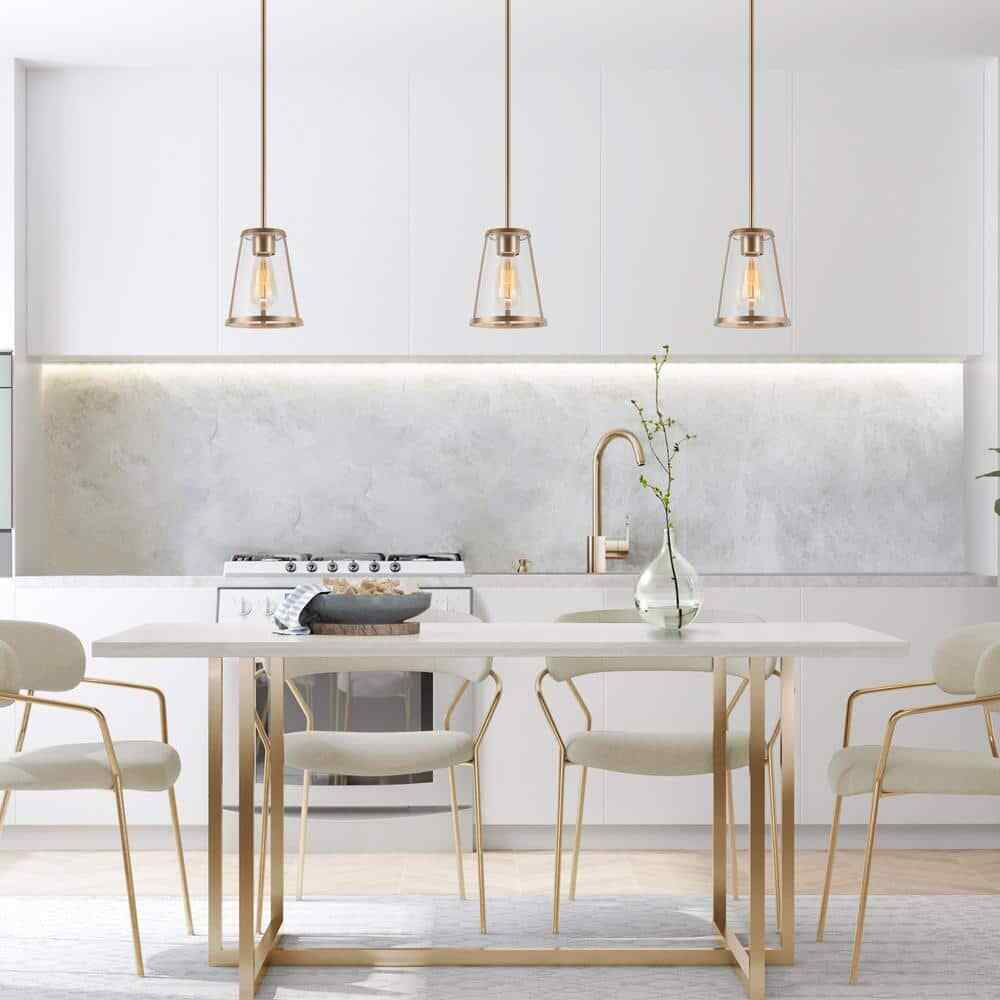 LNC 1-Light Gold Modern Pendant Lighting Contemporary Hanging Light Fixture