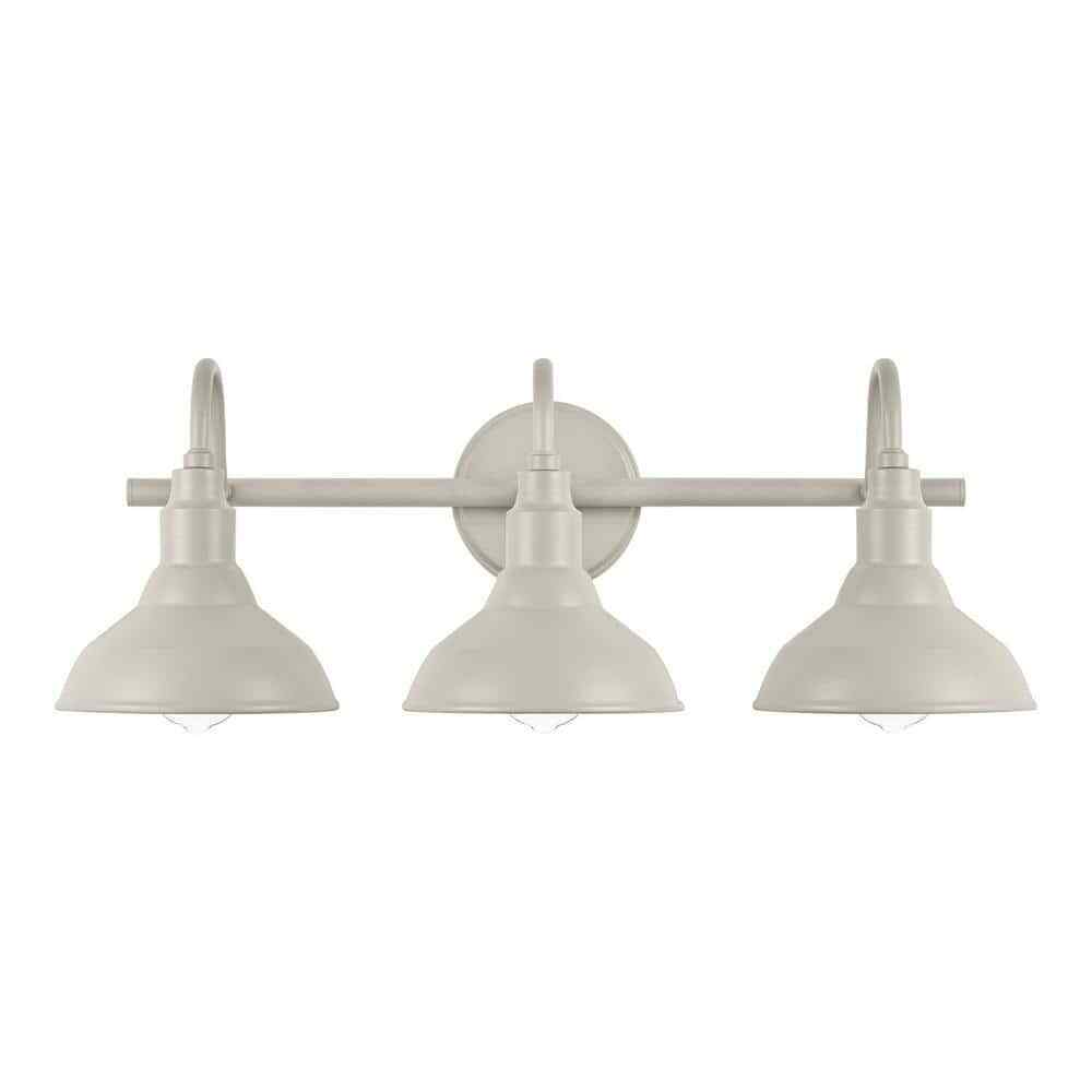 Hampton Bay Kelford 24 in. 3-Light Grey Bath Vanity Light HDP99185GRN