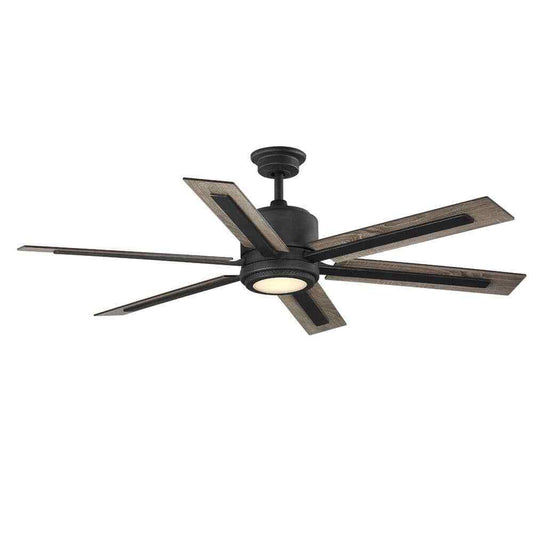 Home Decorators Palermo Grove Black Ceiling Fan w/ LED Light and Remote Control