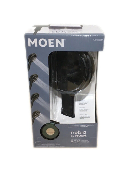 MOEN Quattro 4-Spray Patterns 6.5" Wall Mount Handheld Shower Head w/ Magnetix