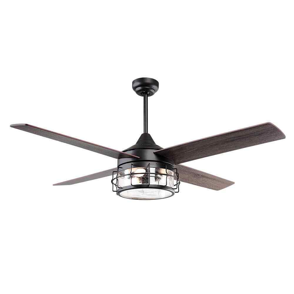 Matrix Decor 52 in. Oil Rubbed Bronze Downrod Ceiling Fan w/ Remote Control