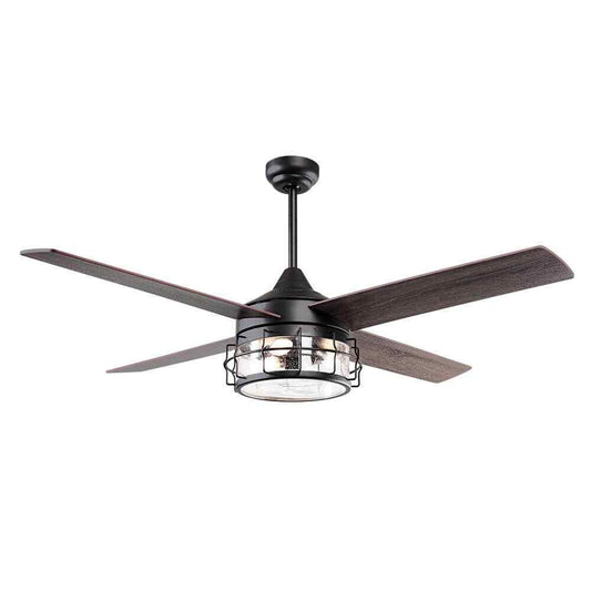 Matrix Decor 52 in. Oil Rubbed Bronze Downrod Ceiling Fan w/ Remote Control