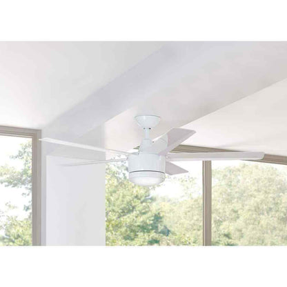 Home Decorators Merwry 48 in. LED Indoor White Ceiling Fan w/ Light Kit + Remote