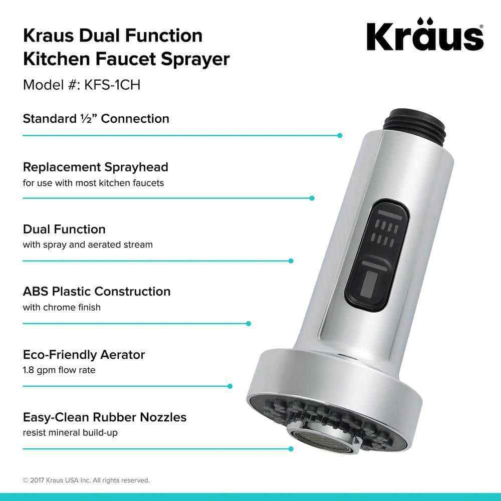 KRAUS Kitchen Faucet Spray Head in Chrome KFS-1CH
