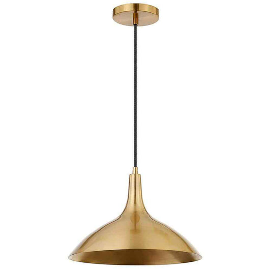 Meyer&Cross Barton 1-Light Brass Pendant with Metal Shade
