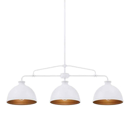 Hampton Bay Tallulah 3-Light White Dining Room Chandelier Linear Island Pendant