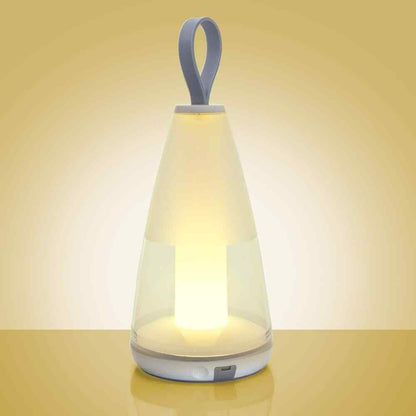 LUTEC 11.5 in. White Outdoor Portable Table Lamp 8500102331