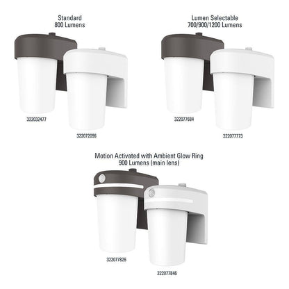 HALO FE 1-Light Bronze LED Outdoor Lantern Sconce with Dusk to Dawn FE12S40FDB