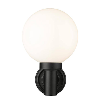 Laurent 1-Light Black Hardwired Cylinder Outdoor Wall Sconce 597M-BK