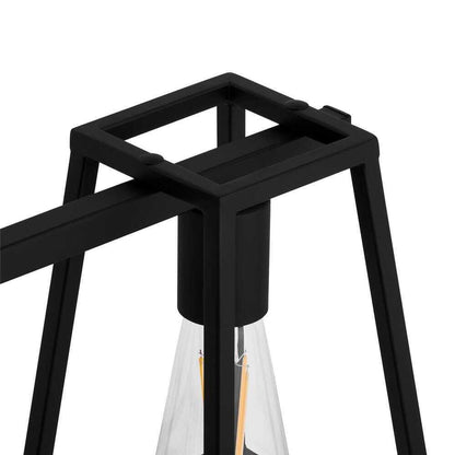 Home Decorators Hazel Heights 2-Light Black Farmhouse Bathroom Vanity Light