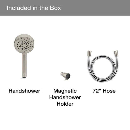 KOHLER Lively 4-Spray Wall Mount Handheld Shower Head in Vibrant Brushed Nickel