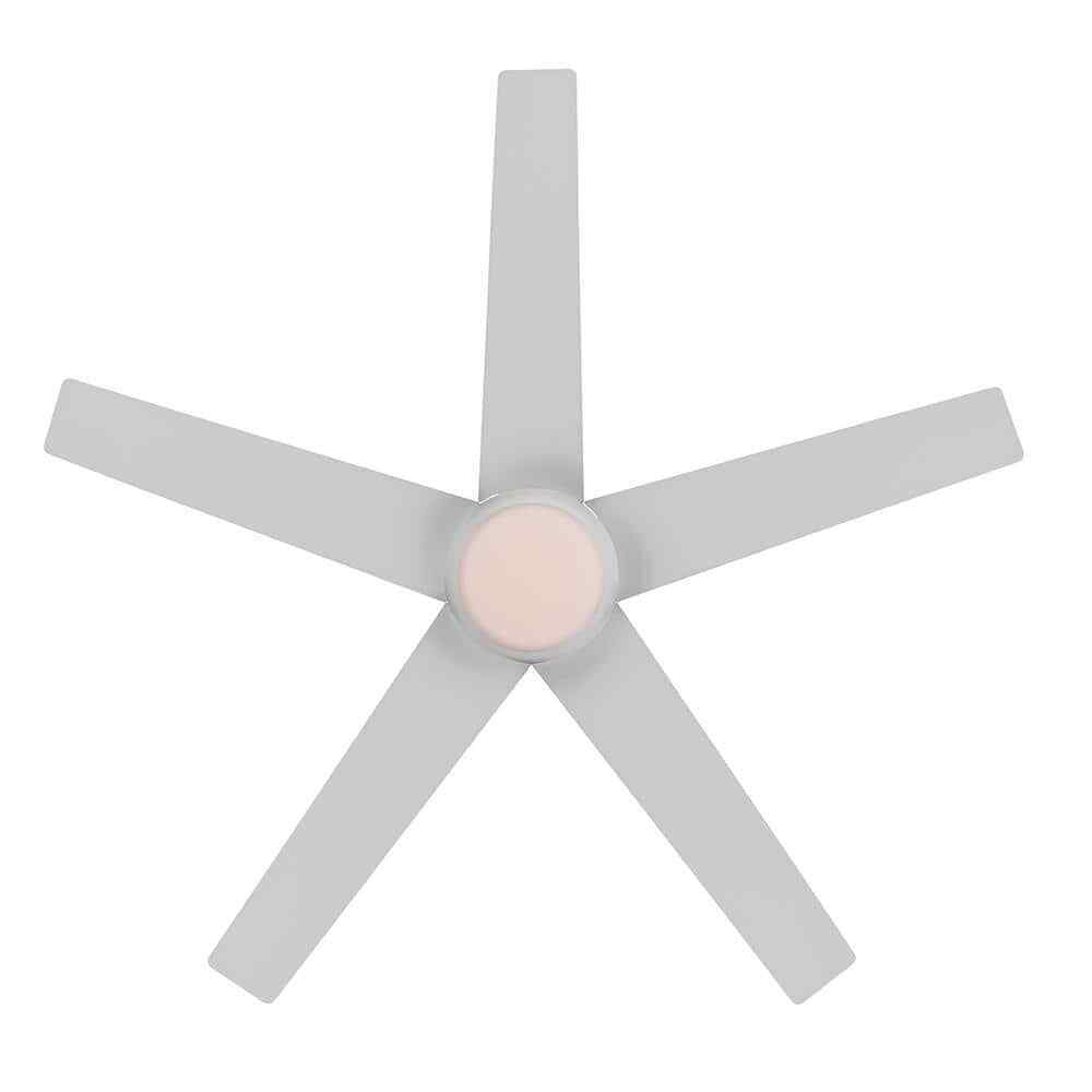 Hampton Bay Mena 44 in. LED Indoor/Outdoor Matte White Ceiling Fan w/ Light Kit
