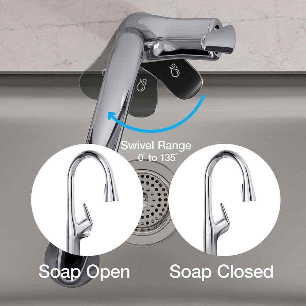 KOHLER Safia Pull Down Sprayer Kitchen Faucet Soap Dispenser in Polished Chrome