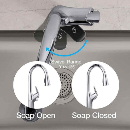 KOHLER Safia Pull Down Sprayer Kitchen Faucet Soap Dispenser in Polished Chrome