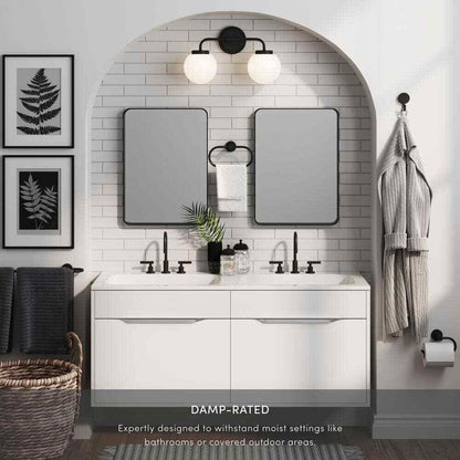 Nathan James Izzy Vanity Light Fixture Black Bathroom, 4-Piece Accessory Set