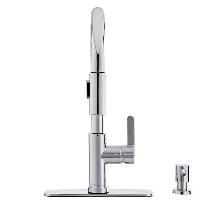 Glacier Bay Paulina Single-Handle Pull-Down Sprayer Kitchen Faucet in Chrome