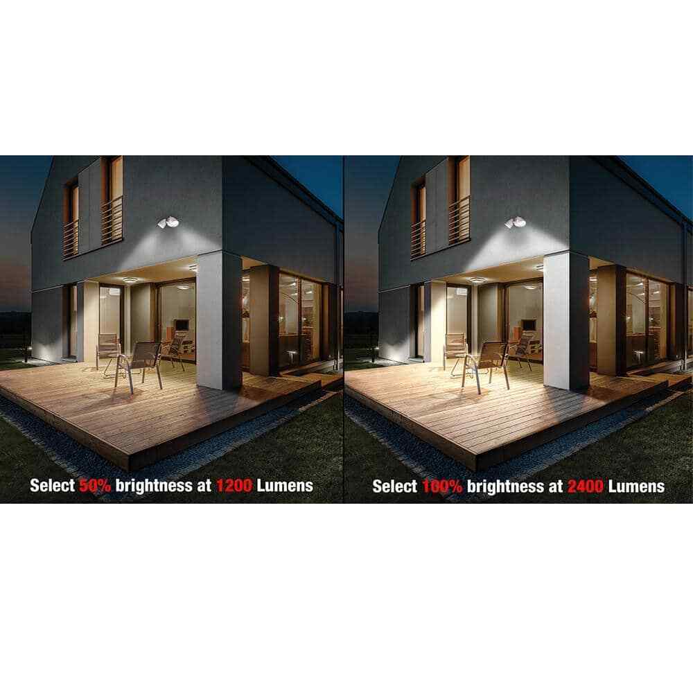 Dusk to Dawn Sensor White Exterior Outdoor LED Flood Light 4000K Wet Rated